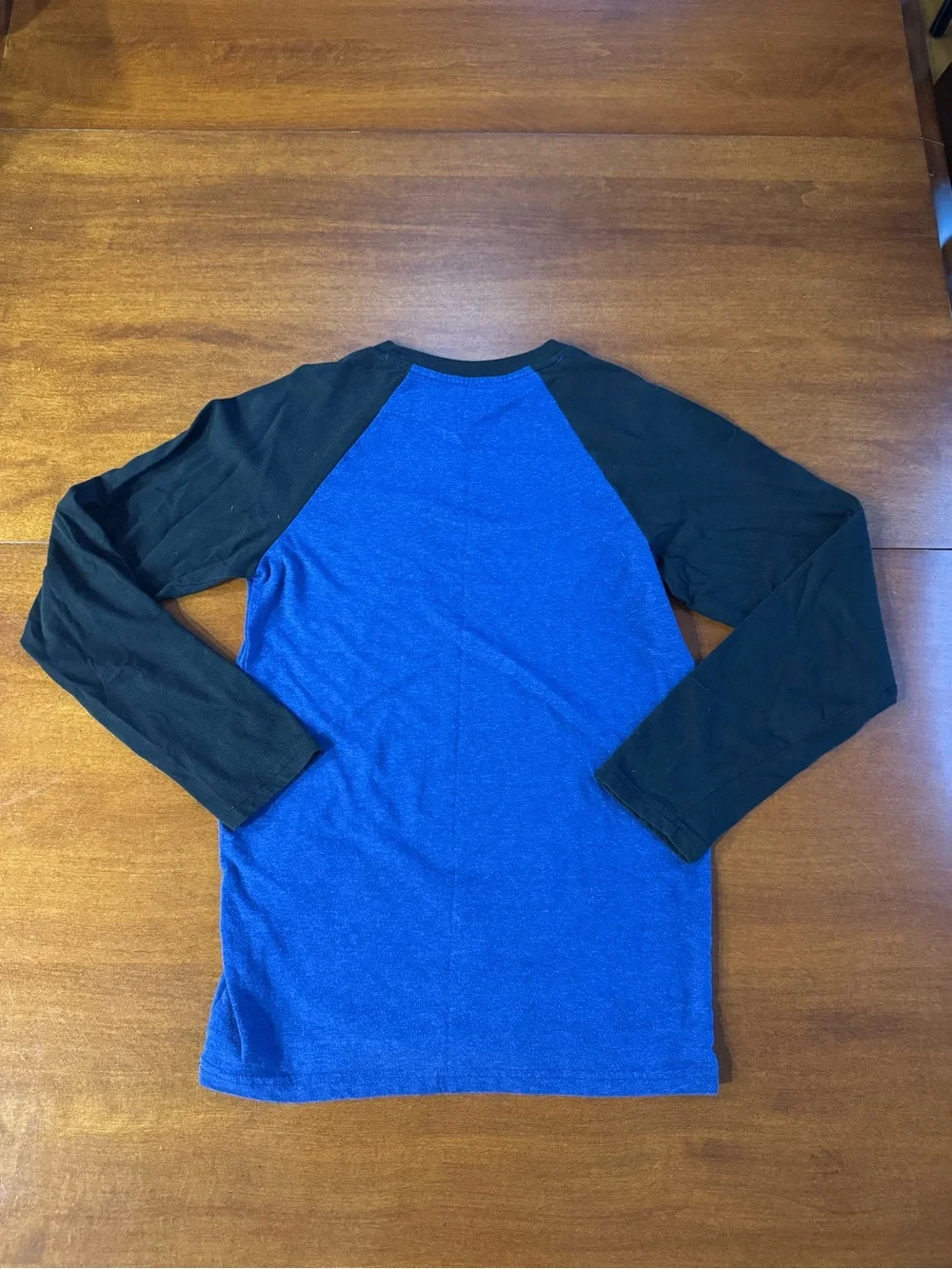 urban pipeline Blue and Black Long-Sleeve Raglan Tee